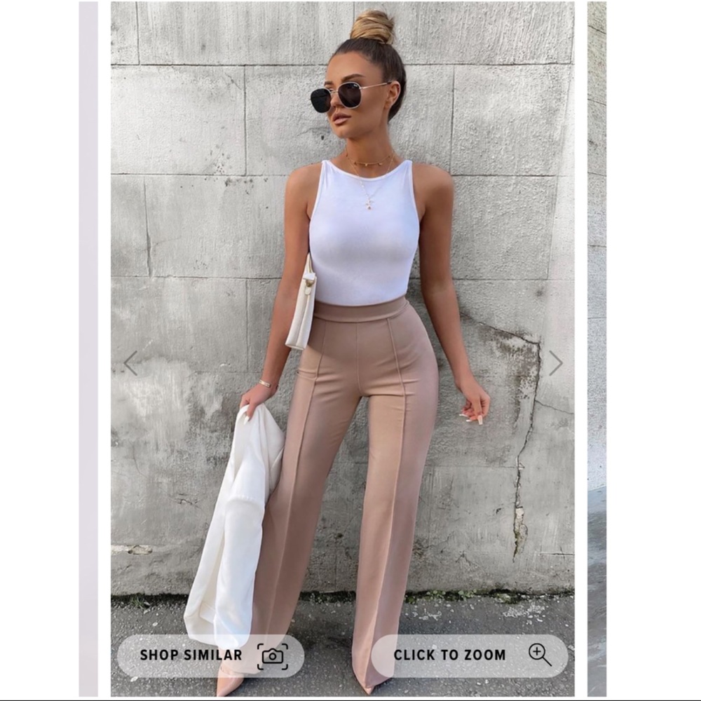 NWT High Waisted Dress Pants - Taupe
